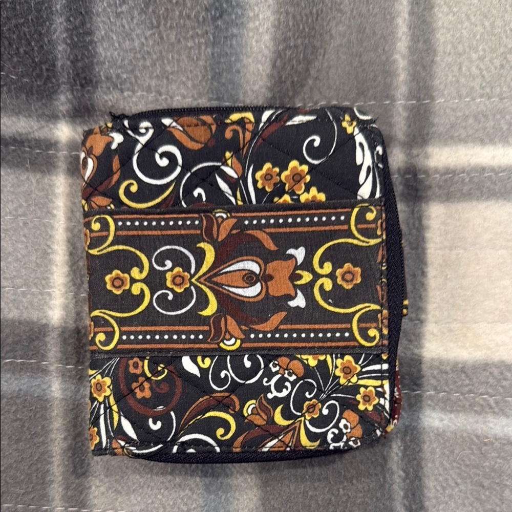 Vera Bradley Paisley Wallet in Brown and Yellow